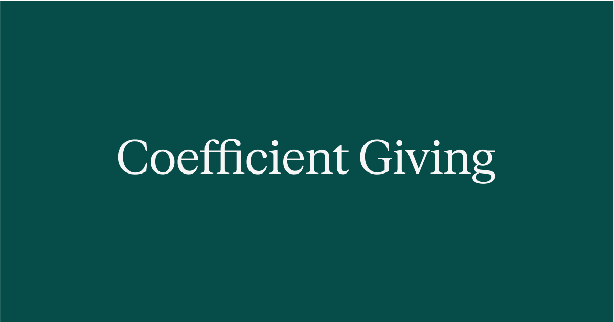 Coefficient Giving (formerly Open Philanthropy) logo