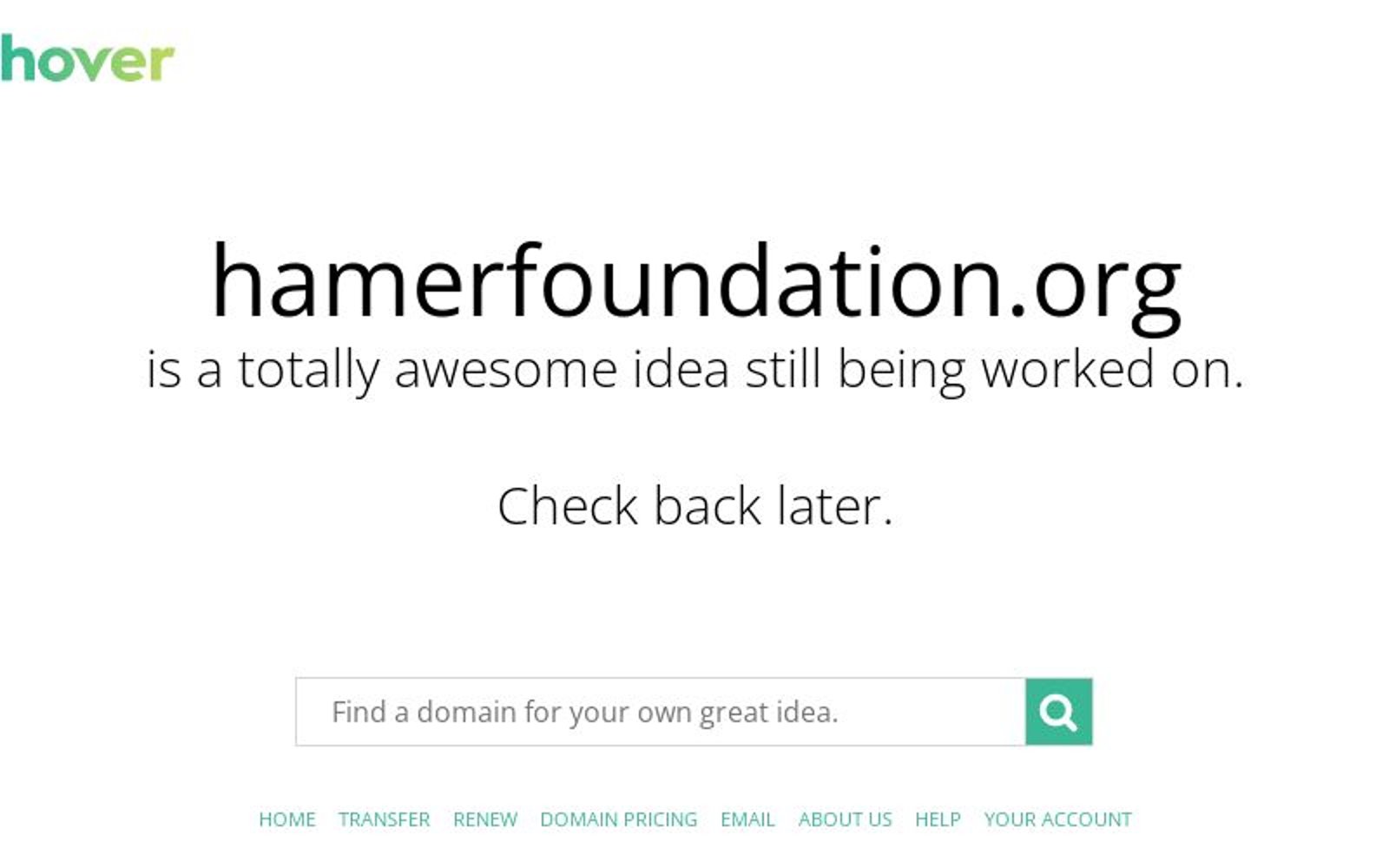 Hamer Foundation logo